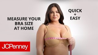 Quick amp Easy  How to Measure Your Bra Size  JCPenney [upl. by Igig135]