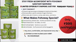 quotStay fresh and Confidence with Fohoway Napkinquot [upl. by Rydder]