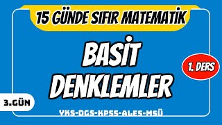 Basit Denklemlerin Çözümü  SIFIRDAN BAŞLA 5 DERS  Şenol Hoca [upl. by Benni]