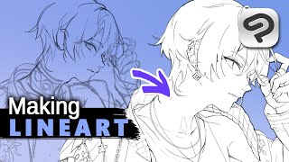 HOW TO Making Lineart ✨ My 8 Favourite Tips Clip Studio Paint [upl. by Litnahc]