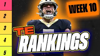 🔥 NEW Top 15 TE RANKINGS for Week 10 Fantasy Football 🚀  Fantasy Football Rankings [upl. by Mw]