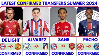 🟥LATEST CONFIRMED TRANSFER NEWS SUMMER 2024 ALVAREZ TO ATM✅ DE LIGHT TO MAN UNITED✅ SANE TO ARSENAL✅ [upl. by Pardo]