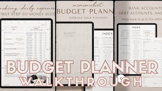 DIGITAL BUDGET PLANNER WALKTHROUGH ● UNDATED PLANNER 199 [upl. by Oiluig]