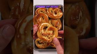 HOMEMADE SOFT PRETZELS RECIPE – LINK IN DESCRIPTION shorts recipe pretzels [upl. by Ahtera]