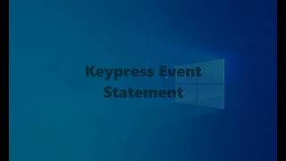 How to Use Keypress Event In VB Net [upl. by Scherman]