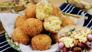 Banana Balls Recipe  Banana Cheese Balls  Banana Balls with Cheese Filling [upl. by Ilbert]