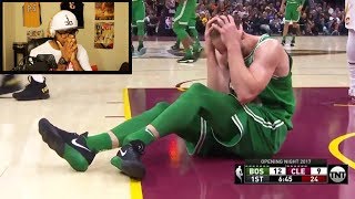 GORDON HAYWARD INJURY VIDEO COULDNT FINISH WATCHING REACTION PrayForGordonHayward [upl. by Afnin]