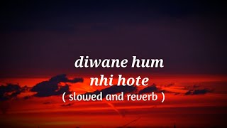 Dewaane Hum Nahi Hote Deewani Raat Aati Hai  slowed and reverb  lofi song [upl. by Ihsorih680]