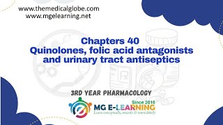 Quinolones Folic Acid Antagonists And Urinary Tract Antiseptics Chp 40 Lipponcott Pharmacology [upl. by Robyn656]