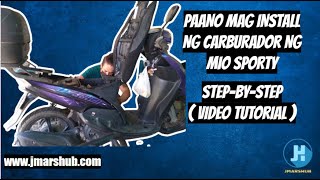 Paano mag install ng carburetor mio sporty  how to install carb mio sporty 🏍🏍 [upl. by Ihtraa383]