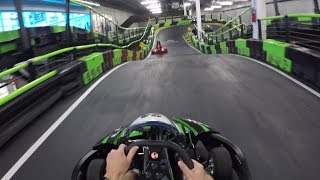 Racing Electric Go Karts At 35 MPH  Andretti Indoor Kart amp Games Orlando [upl. by Linea]