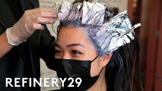 I Dyed My Damaged Box Bleached Hair  Hair Me Out  Refinery29 [upl. by Goldsworthy597]