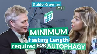 Minimum fasting length required for autophagy  Guido Kroemer [upl. by Aneerb]