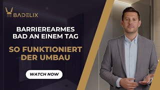 Barrierearmes Bad an einem Tag  So funktioniert der Umbau bei BADELIX [upl. by Hardden919]