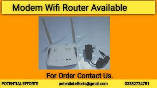 Modem Wifi Router Available [upl. by Harlen]