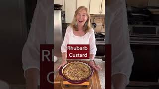 Easy Rhubarb custard with or without a nut crust shorts [upl. by Laetitia]