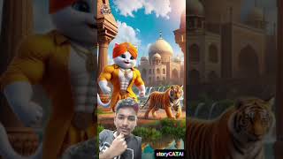 Cat Prince 🦁😼and tiger friendship storycatlover shorts ytshortcat story tigerfunnyshortvideo [upl. by Navada]