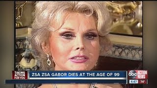 Zsa Zsa Gabor dies at the age of 99 [upl. by Parthenia]