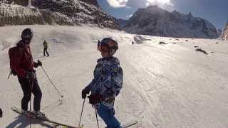 Aiguille du Midi  Mont Blanc  Chamonix Vallée blanche ski offpiste with GoPro HD cam [upl. by Tartan632]