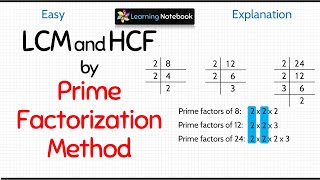 LCM and HCF by prime factorization method [upl. by Ilsel]