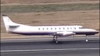 RARE US Army Corps of Engineers Fairchild Swearingen Metroliner N55CE Landing at PDX [upl. by Laurita]