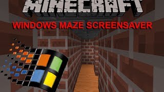 Windows 3D Maze Screensaver in Minecraft [upl. by Nymsaj155]