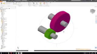 HELICOIDAL GEARS SIMULACIÓN INVENTOR 2017 con audio [upl. by Hauser]