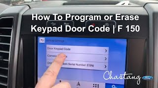 How To Program or Erase Keypad Door Code  F 150 [upl. by Felecia278]