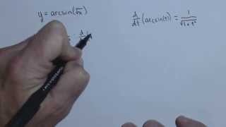 Derivative of Arcsin using Chain Rule GW220V2 4 [upl. by Kappel]