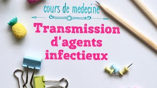 Transmission dagents infectieux  cours de médecine [upl. by Terrene]