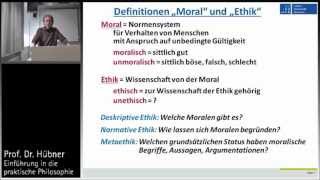 Praktische Philosophie 1a Ethik und Moral  Begriffsklärungen [upl. by Ives747]