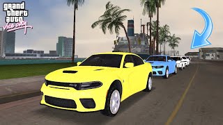 GTA Vice City Dodge Charger SRT Hellcat Car Gameplay  Best Car In GTA VC  King Gamerz [upl. by Nnahs]