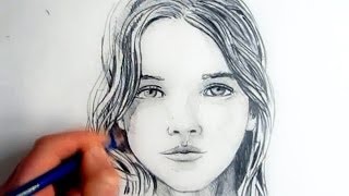 How To Draw A Female Face Step By Step [upl. by Idac]