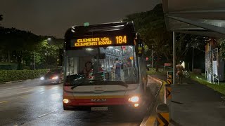 SMRT Buses MAN NL323F A22 Batch 3 SMB1595D on Service 184 [upl. by Corene]