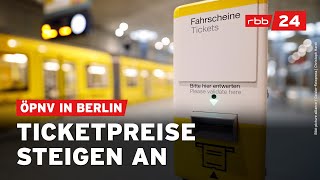 Preiserhöhungen bei BVG und Co So teuer sollen Tickets werden [upl. by Notlehs961]