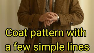 Coat pattern with a few simple lines tailoring outfit outfitideas style styling tailor mode [upl. by Nednarb671]