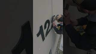 Dimensional Address Numbers Install signs shorts oddlysatisfying satisfying installation [upl. by Marte]