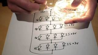 Analysis of a 100 LED string of quotwire lightsquot [upl. by Ellinger]