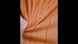 Stripe Light Orange Pure Cotton 61 GSM Handwoven Fabric [upl. by Onairelav]