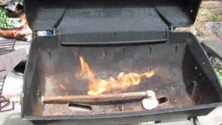 How to Modify your gas Barbecue pit to burn wood or charcoal [upl. by Eneloc]