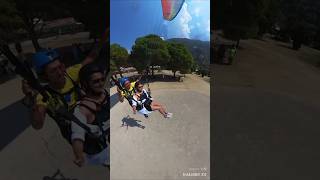 Fethiye Ölüdeniz Yamaç paraşütü Belcekiz Plajına iniş 🤞🏽🏖️😅 beach yamaçparaşütü flying [upl. by Borman]