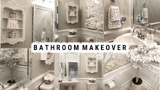 DIY Small Bathroom Makeover  Glamorous Ideas On A Budget  Before And After [upl. by Jennings]