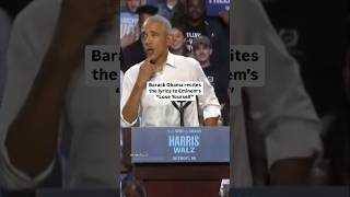 Barack Obama Raps Eminems quotLose Yourselfquot At Kamala Harris Rally  Billboard Shorts [upl. by Ponton]