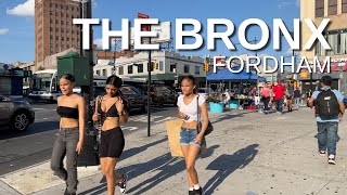 NEW YORK CITY Walking Tour 4K  THE BRONX  FORDHAM [upl. by Tdnarb]