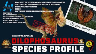 Dilophosaurus InDepth Dino Guide Recreating Natural Habitat amp Jurassic Park History [upl. by Cristionna]