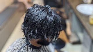 Men normal length short hair transformers with scissors ASMR Barber [upl. by Esinwahs]