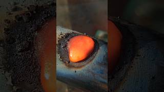 look at how this welder closes the hole in the iron pipe by welding [upl. by Tnecniv]