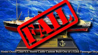 Model Ocean Liner SS Morro Castle Custom Built One of a Kind Passenger Ship [upl. by Naejarual]