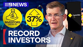 Young Australians investing in recordbreaking numbers  9 News Australia [upl. by Heyer]