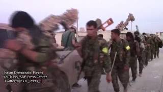 SDF snipers battalion arrived in Manbij 2016078 [upl. by Zephan]